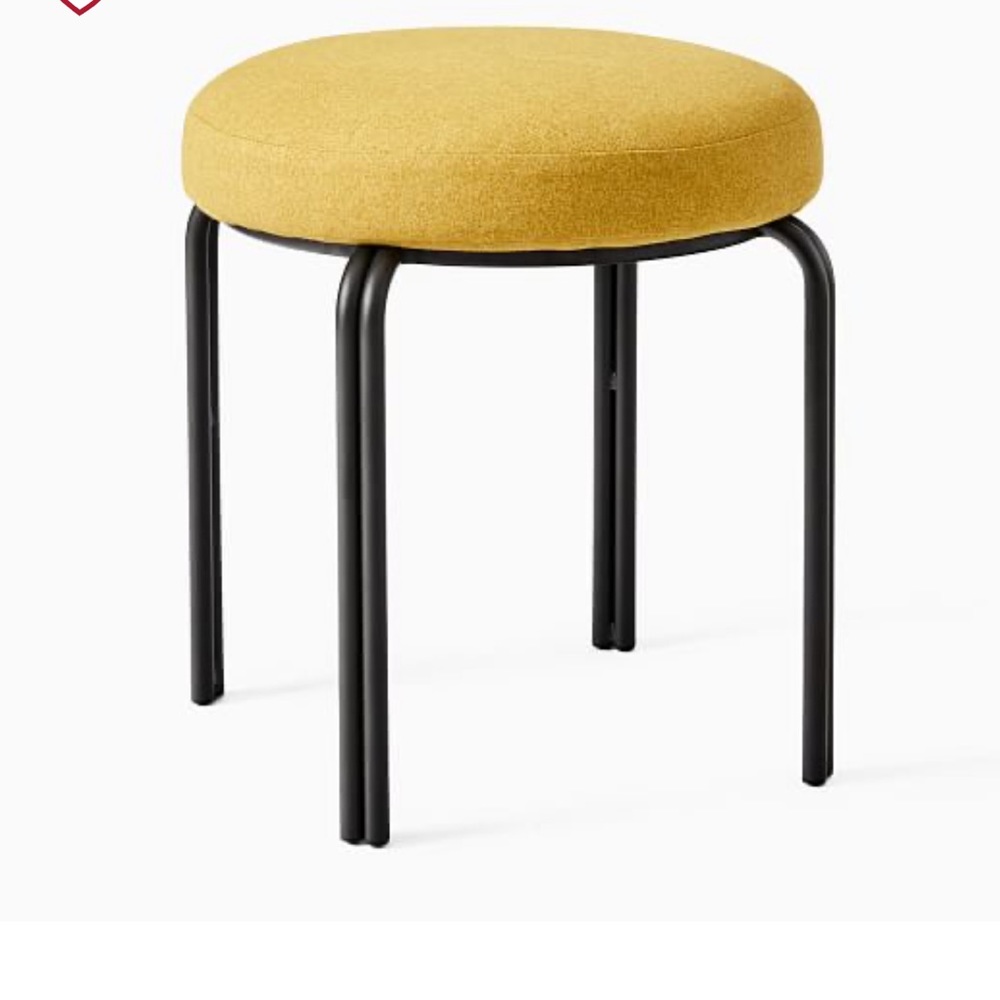 West Elm Yellow Stacking Stool